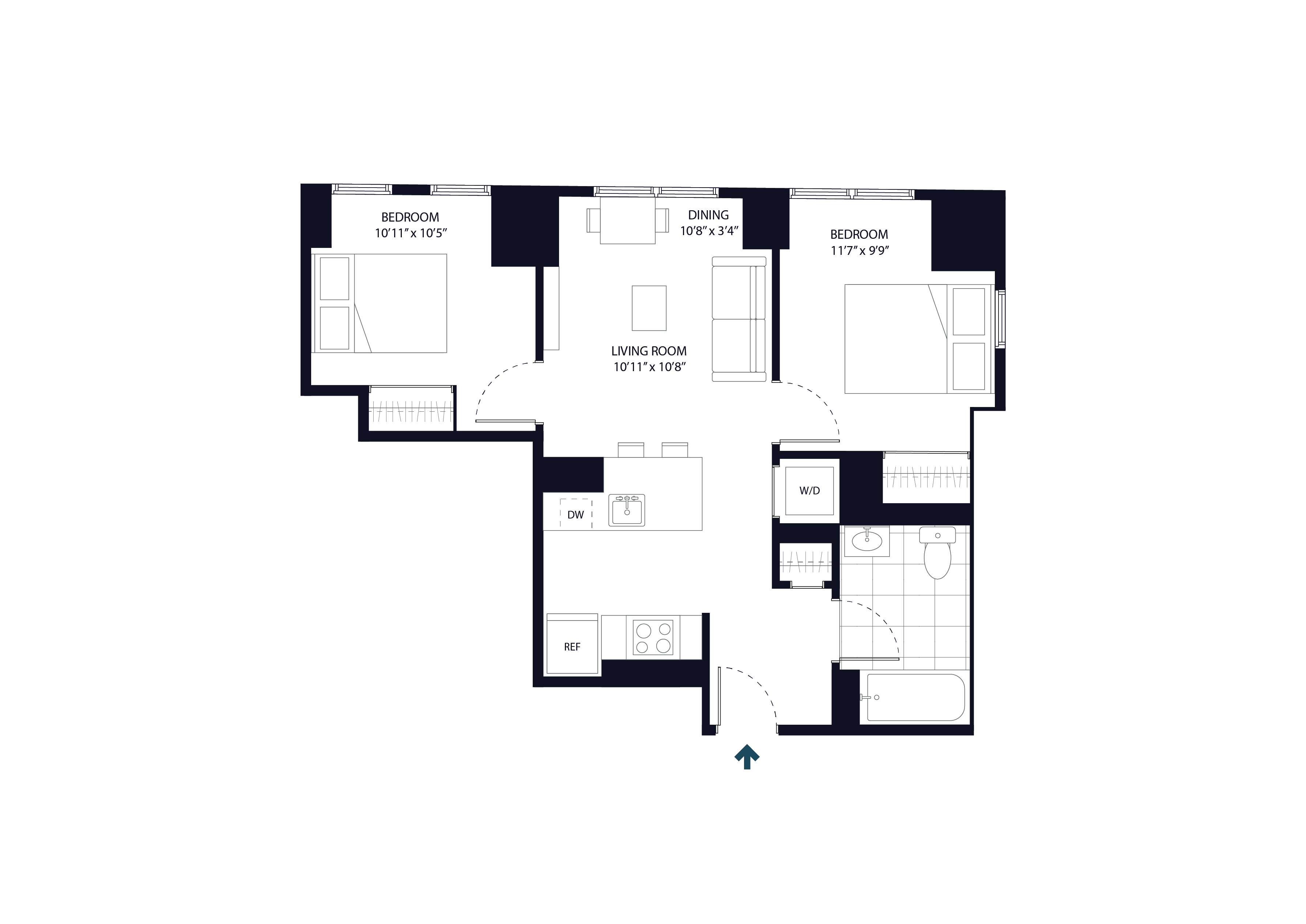 111 Willoughby Floor Plan