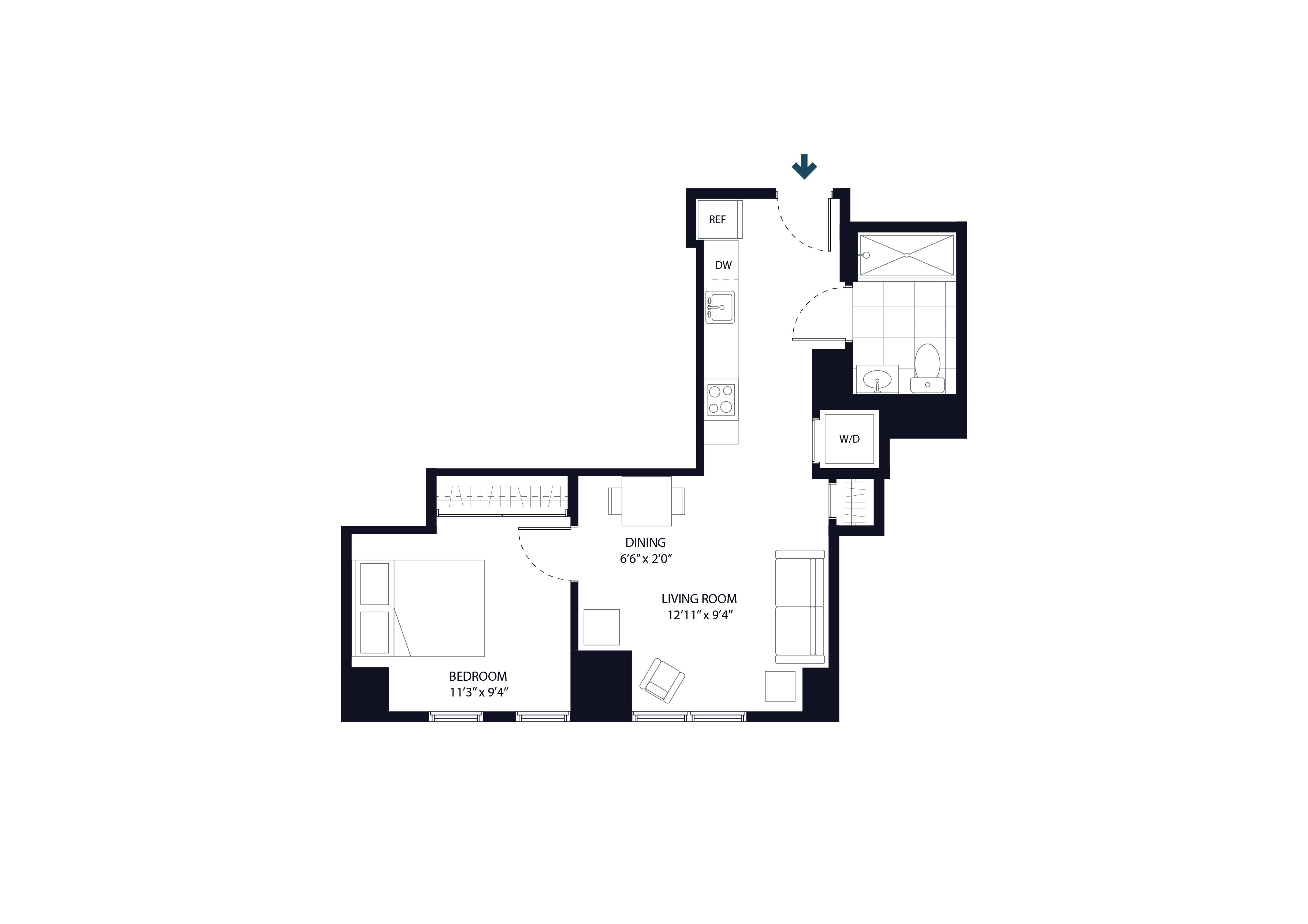 111 Willoughby Floor Plan
